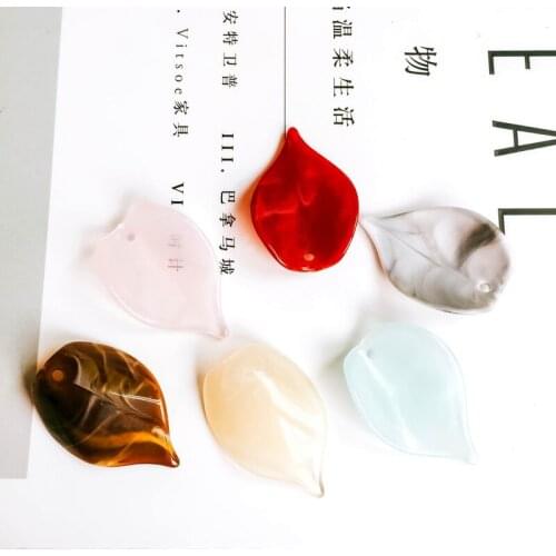 Multicolors Petal Eardrop Accessories Pendant Components Necklace Charms Diy Material Jewelry Finding 20pcs