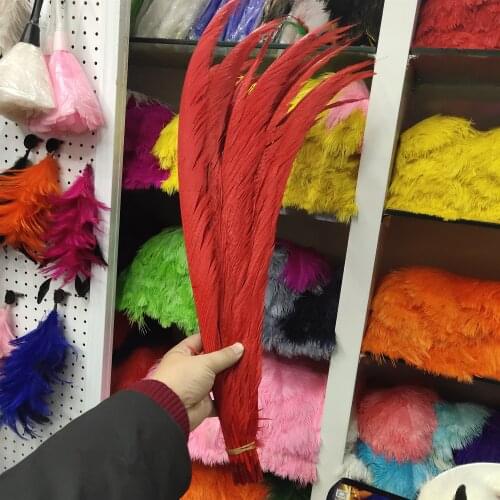 Rare 10pcs Red Natural Golden Pheasant Tail Feathers 26-28 inch/65-70 cm For Wedding Christmas Home Craft New Year decoration