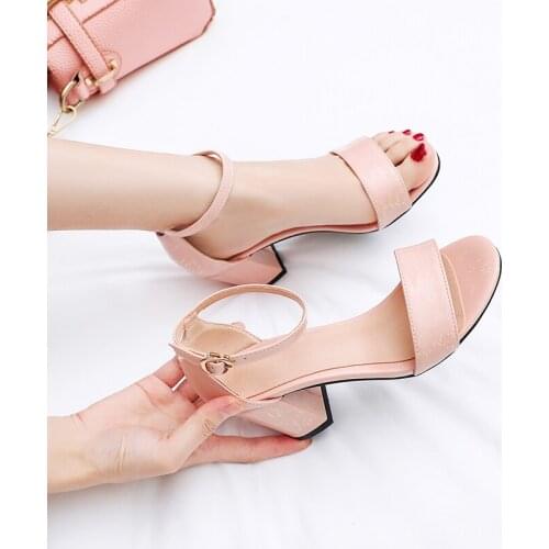 JETT DRAGON Rhinestone Drop High Heels Sandals Women Summer Shoes Women Fashion Buckle Strap Square Heel White Open Toe Sandals