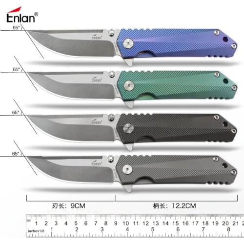 ENLAN Folding Knife Aus-8 Blade Tactical Camping Survival Combat Pocket Knives EDC Hunting Multi Tools, TC4 Handle ,Dropshipping