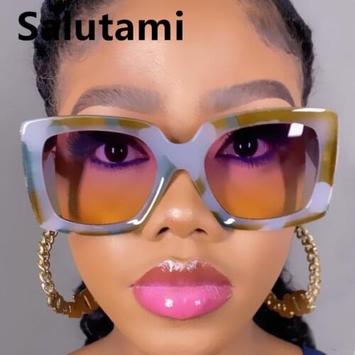 Unique Camouflage Square Sunglasses For Women Vintage Brand Gradient Sun Glasses Female Black Leopard Eyewear Men Uv400 Shades