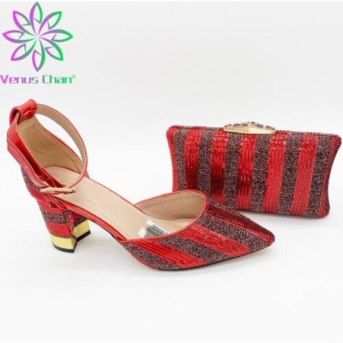 Latest Italian Shoe Set Shoes and Bags To Match Luxury Shoes Women DesignerS African Women Wedding Pumps Shoes Woman High Heel