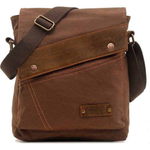 Good Qualtiy Mens Small Chest Sling Bag Travel Bag Canvas Casual Shoulder Crossbody Solid Men Canvas Bag Shoulder Bag