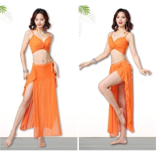 Belly Dance Female Elegant Top Practice Clothes Suit Oriental Dancing Long Skirt Profession Competition Performance Clothing