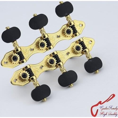 1Set High Quality GuitarFamily Classical Guitar Machine Heads Tuners Gear ratio - 1:16 Gold MADE IN TAIWAN
