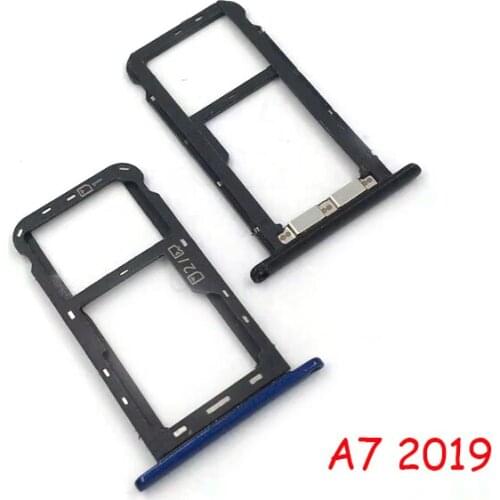 10pcs Sim Tray Holder For ZTE A7 2019 SIM Card Tray Slot Holder Adapter Socket Repair Parts