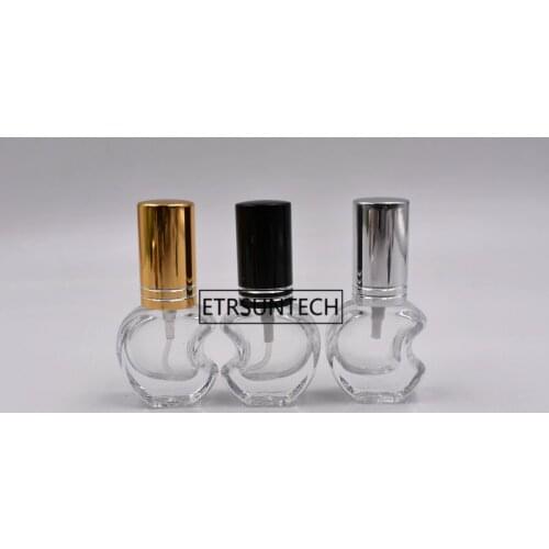100pcs 5ml Glass Perfume Bottle Refillable Spray Atomizer Thick Fragrance Cosmetic Packaging Vials F2351