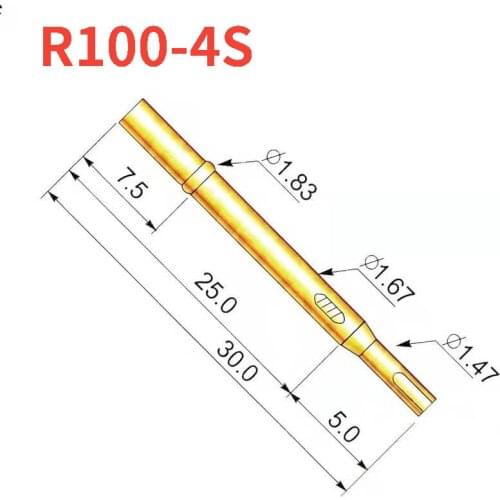 100 Pcs/pack of Test Needle Sleeve R100-4S Needle Tube Outer Diameter 1.67mm Length 30mm Welding Wire Probe Sleeve