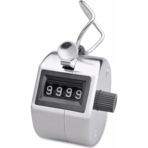 4 Digit Number Counters Plastic Shell Hand Finger Display Manual Counting Tally Clicker Timer Soccer Golf Counter Dropshipping