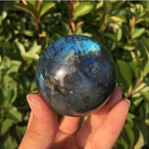 50mm Natural Labradorite Quartz Moonlight Crystal Ball Stone Healing