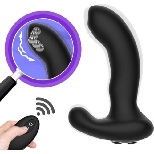 Remote Control Rolling Anal Vibrator Vibrating Prostate Massager Male Butt Plug Prostata Stimulator Anal Sex Toy for Woman & Man