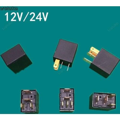 Car pure copper 4 feet 5 feet EFI relay 12V/24V car headlights fan air conditioning relay CD50 Q04