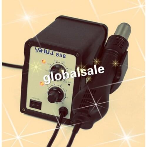 FREE SHIPPING Yihua 858 220V 700W Portable ESD Soldering Station BGA rework station LED Digital Intelligent Hot Air Gun