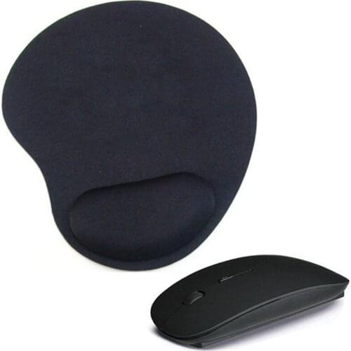 Wireless Mouse 2.4GHz USB Optical Trackball PC Thicken Mouse Pad Support Wrist Comfort Mouse Pad For Computer Laptop