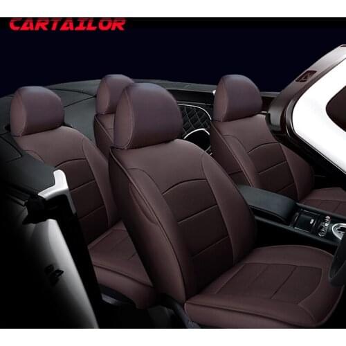 CARTAILOR Cowhide Leather Automobiles Seat Covers & Support fit for Infiniti M35 Car Seat Cover Protector Seats Cushion for M37