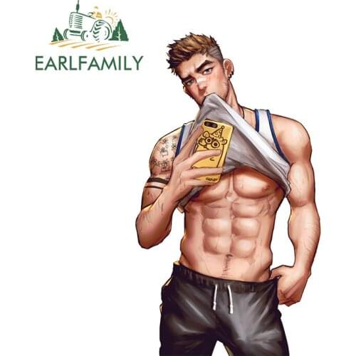 EARLFAMILY 13cm x 7.7cm For Sexy Handsome Gay Boy Man Car Assessoires Decal Motorcycle Stickers Camper Funny Decals Waterproof