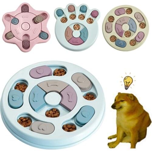 Slow Feeder Dog Puzzle Toys Interactive Training Increase Puppy IQ Food Dispensing Slowly Feeding Bowl Pet Cat Dogs Game Feeder