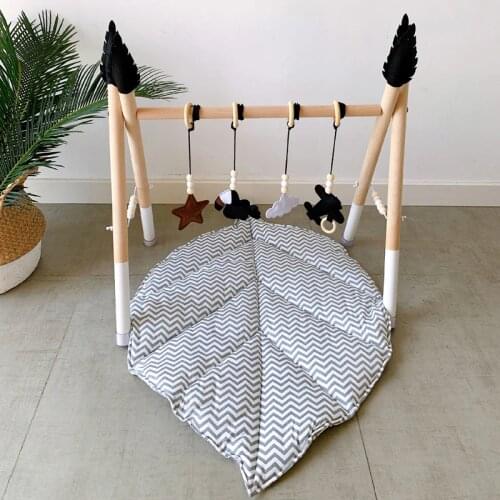 INS Leaves Shaped Baby Game Tents Carpets Soft Cotton Infants Toddlers Climbing Carpet Soft Kids Room Play Gym Frame Floor Mats