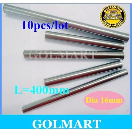 Linear shaft 10pcs diameter 16mm -L 400mm Chrome Precision Hardened Rod Linear Round Shaft