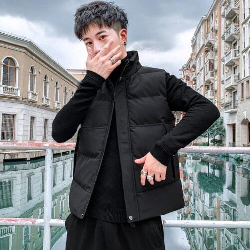 Fashion Mens Jacket Men Thicken Waistcoat Sleeveless Vest Spring Thermal Soft Vests Casual Coats Cotton Vest