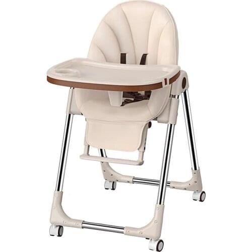 Upgrade With Wheels Newborn Baby Chair Portable Infant Seat Adjustable Folding Baby Dining Chair High Chair Baby Feeding Chairs