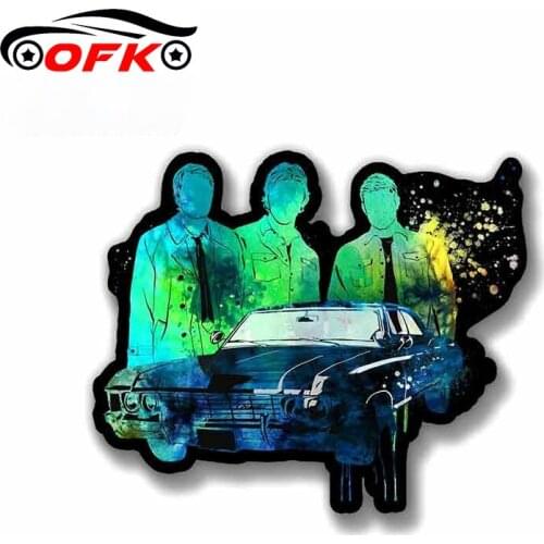 OFK 13cm X 10.9cm for Supernatural Car Stickers and Decals Graffiti Sticker Suitable for VAN RV SUV DIY Occlusion Scratch