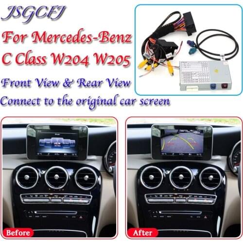 Front Rear View Camera Decoder For Mercedes-Benz C-Class W204 W205 2012~2021 Original Car Screen Display Upgrade Parking Adapter