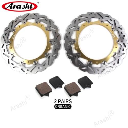 ARASHI Front Brake Discs Pads For BMW S 1000 RR 2010-2013 CNC Brake Disks Rotor Pad S1000RR 2010 2011 2012 2013 Accessories