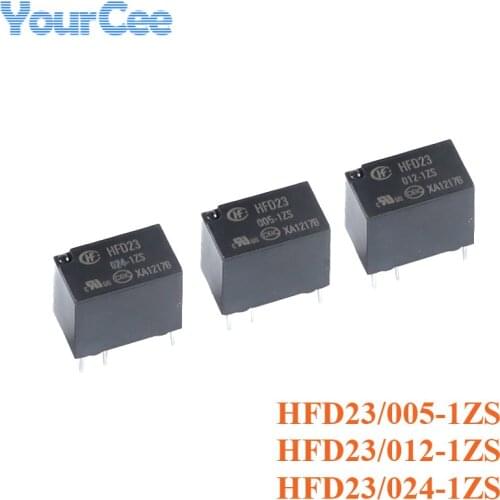5pcs Relay HFD23/024-1ZS HFD23/012-1ZS HFD23/005-1ZS DC24V 12V 5V 6 pins HFD23 Ultra Small Highly Sensitive Relays