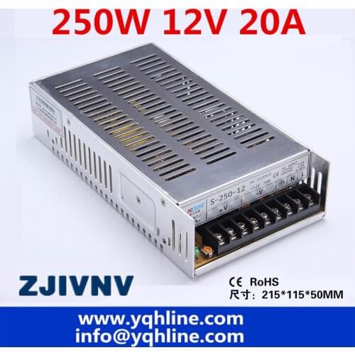 CE ROHS certification 12v 20a power supply 250w switching power supply with OEM and ODM offered industrial LED power source