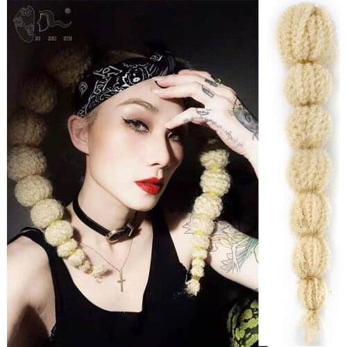 18"Synthetic Kinky Straight Hair Bubble Ponytail African American Wrap Synthetic Drawstring Afro Puff Ponytail Hair Extensions