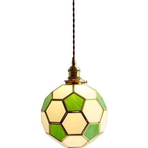 Warm Colorful Glass Football Pendant Lights for Kids/Childrens Room Background Bedroom Porch Corridor Bar Shop Club Living Room