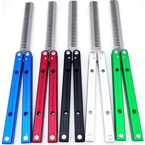 Butterfly SQUID TRAINER folding pocket knife training baliplus Aluminum Alloy handle 420 stainless steel blade tactical