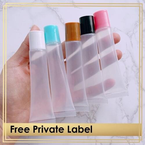 Empty Squeeze Tube Private Labelling Clear Plastic Soft Lip Gloss Tubes 15ml Wholesale Containers for Cosmetics DIY Packaging