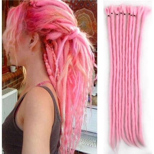 Mtmei Hair Handmade Dreadlocks Hair Extensions 1 Strands/7g/Pack Reggae Hair Hip-Hop Style Faux Locs Crochet Hair Crochet Braids