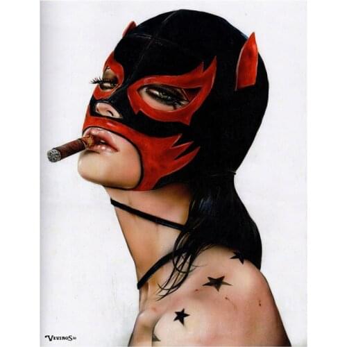 High quality Oil painting Canvas Reproductions Wrestle-Her by Brian M.Viveros Painting hand painted