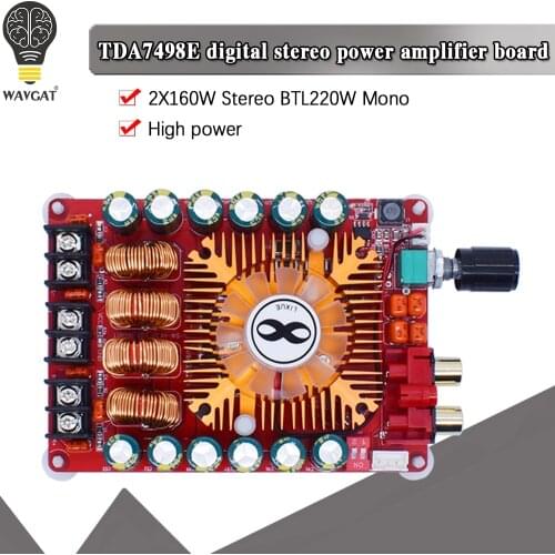 WAVGAT TDA7498E 2 X 160W BTL220W mono power digital stereo amplifier AMP board Dual Channel Audio module