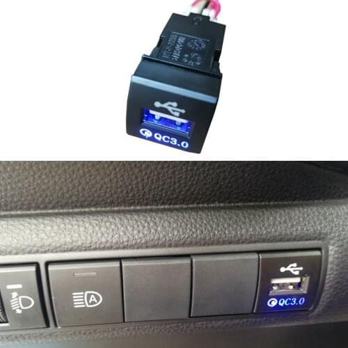 For Toyota Corolla 2019 2020 2021 USB Charger Quick Charge QC3.0 Digital Display Adapter Socket Auto Parts