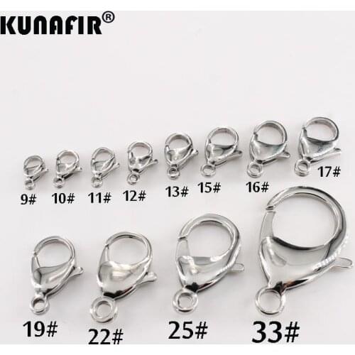 KUNAFIR good polishing 9#-33# 304 stainless steel lobster clasp fashion jewelry accessories parts - General Quality B