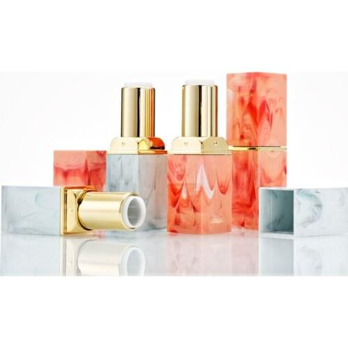 10/20/30/50pcs 12.1mm Marble Color Lipstick Tube Diy Lip Balm Tubes Homemade Lip Stick Beauty Lipstick Balm Containers