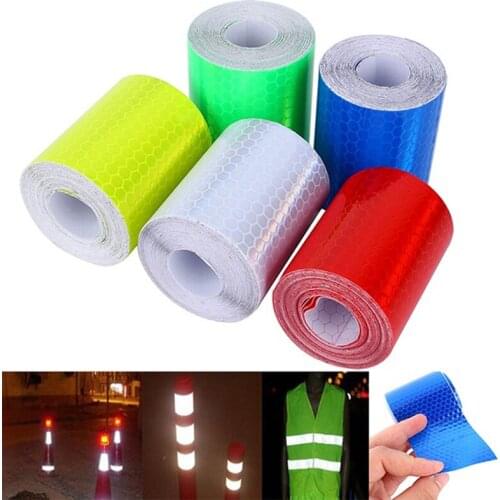 100cm X 5cm Warning Tape Strip Stickers Warning Light Reflector Protective Sticker Reflective Film Car Safety Mark Reflective