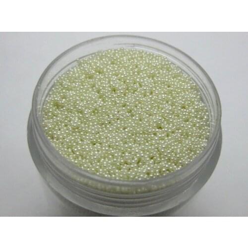 50Gram Ivory Glass Micro Beads Microbeads No-hole 0.6-0.8mm + Storage Box