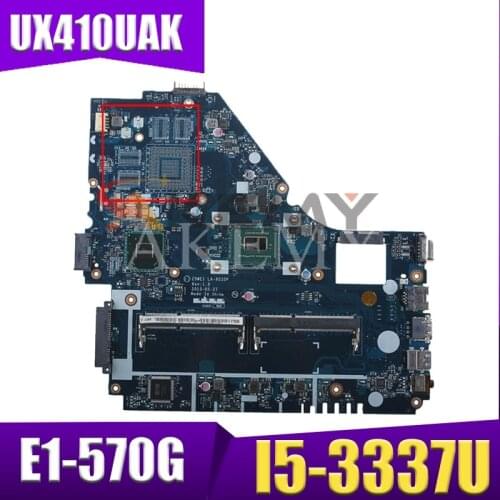 Akemy Laptop motherboard For ACER Aspir E1-570G E1-570 I5-3337U Mainboard Z5WE1 LA-9535P SLJ8C