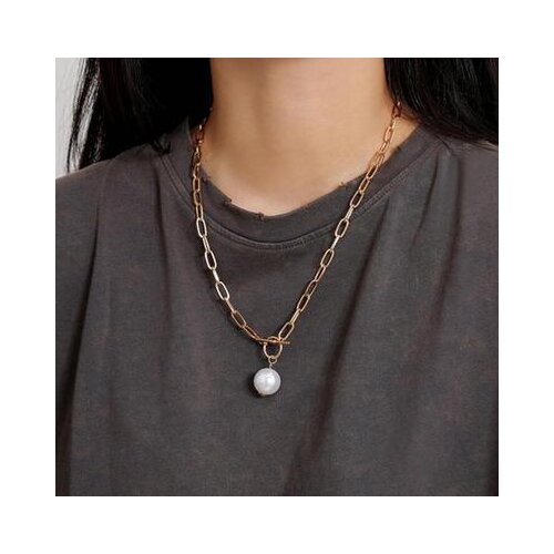 Chain Necklace Neck OT Lock Chains Pearl Pendant Jewelry For Women Punk Choker Padlock Goth Jewelry Grunge Aesthetic Accessories