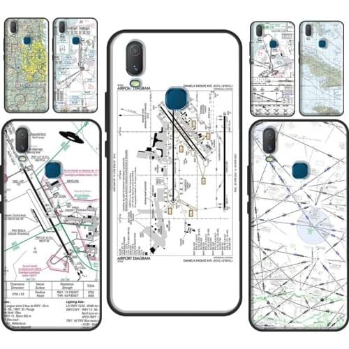 Aviation Chart AccessoriesAirport Case For Vivo V17 Neo V20 SE Y1S Y12 Y17 Y30 Y50 Y70 S1 Y91C Y20 S Y11 2019 Back Cover