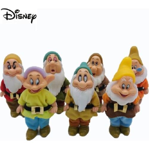 7pcs/set Disney Snow White And The Seven Dwarfs Action Figure Model Toy Collection Cartoon Decoration Movable Doll Gift For Kids