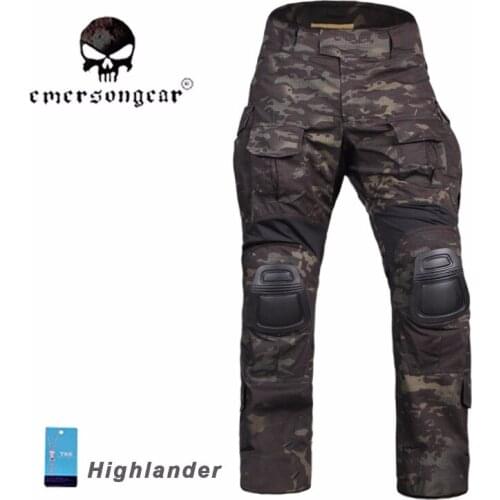 EMERSON Combat G3 Tactical Pants Airsoft bdu Pants with Knee Pad MultiCam Black EM7043