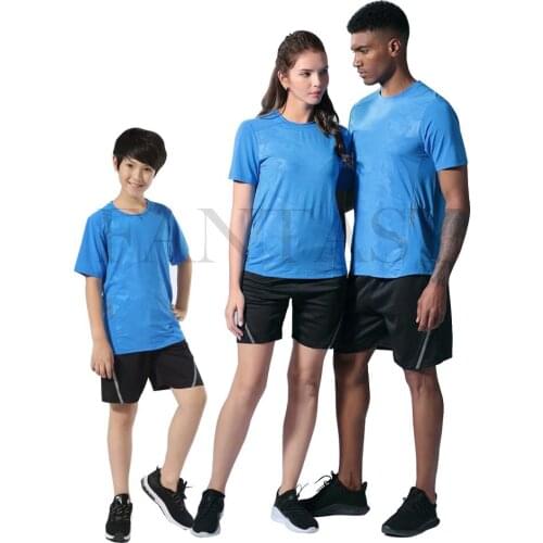 Adults Kids Unisex Running Shirt Men Breathable Basic T-Shirt Sports Male  Tee Body Shirt Sportswear