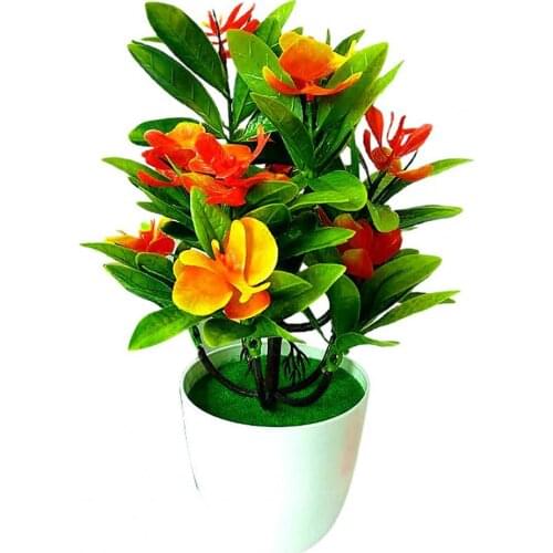 Artificial Butterfly Orchid Flowers Pot Plants Table Ornaments Home Decoration Artificial Flowers Bouquet With Vase For Decorati