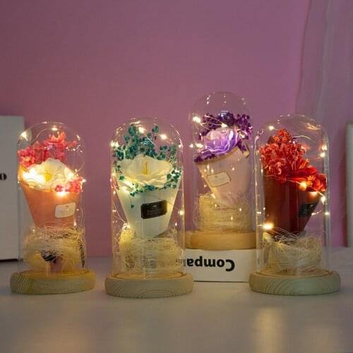 Beauty And The Beast Rose Rose In Glass Dome Forever Pink Red Rose Preserved Rose Belle Rose Special Romantic Gif